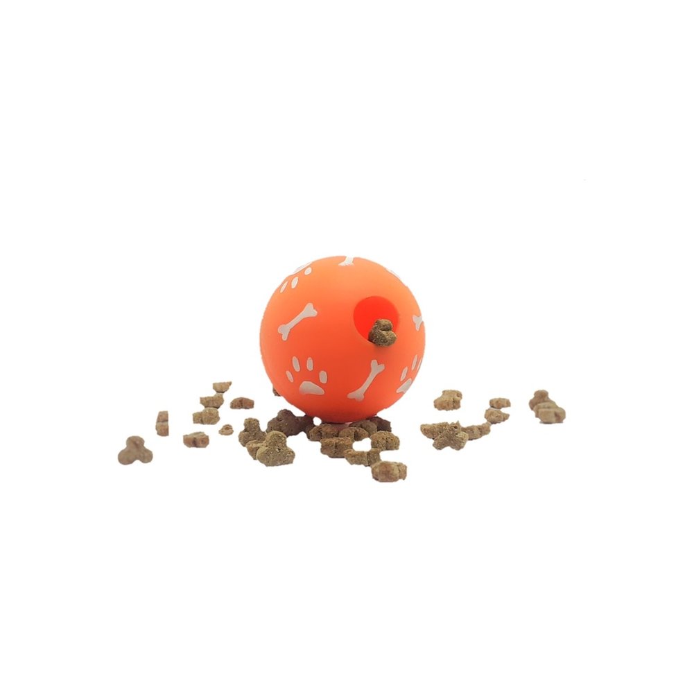 Bolinha Comedouro Patinha Cai Ração Para Adestramento Pet e Interação