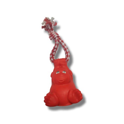 Brinquedo Mordedor Macaquinho Brincalhão com Corda 100% Algodão Pet Cachorro