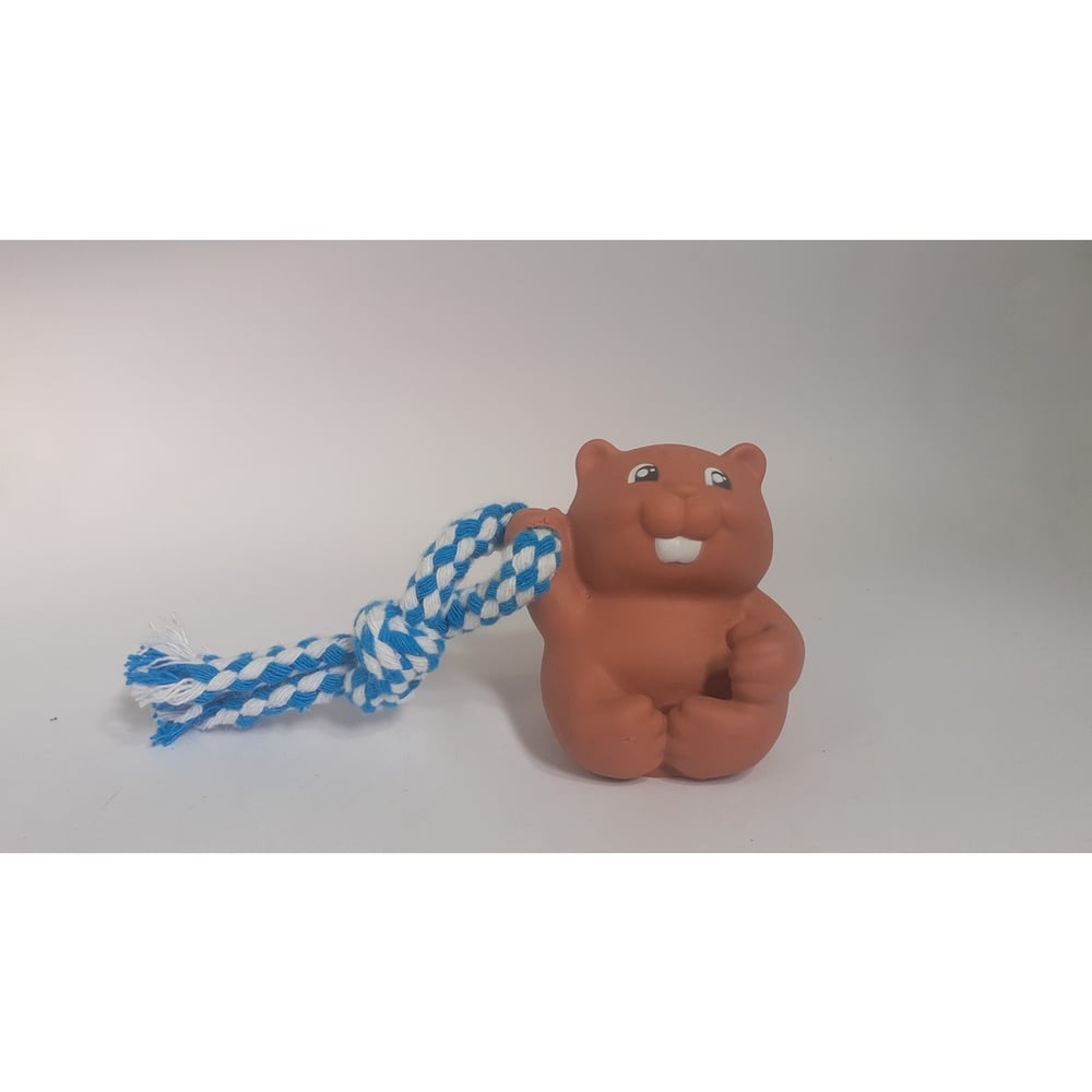 Brinquedos Anti Stress Castorzinho Brincalhão para cachorro/pet com corda 100% algodão.