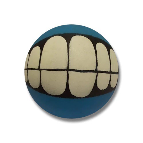 Kit 03 Brinquedos Bolinhas com Estampa de Sorriso para Pet Cachorro Adestramento