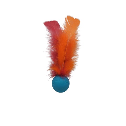 Bolinha Interativa Para Gatos Brinquedo Catball Com Penas