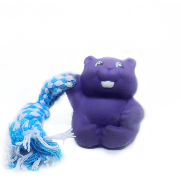 Brinquedos Anti Stress Castorzinho Brincalhão para cachorro/pet com corda 100% algodão.