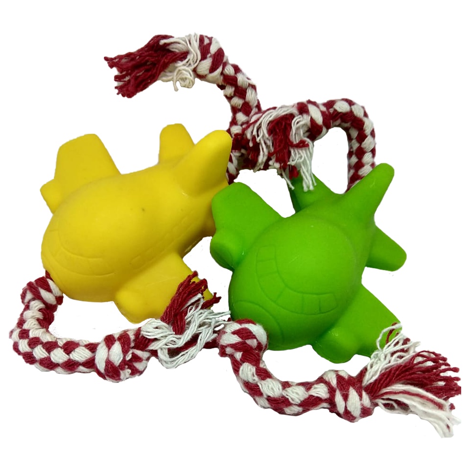 Kit com 10 Brinquedos Para Cachorro Mordedores com Corda de algodão Pote P/ Ração