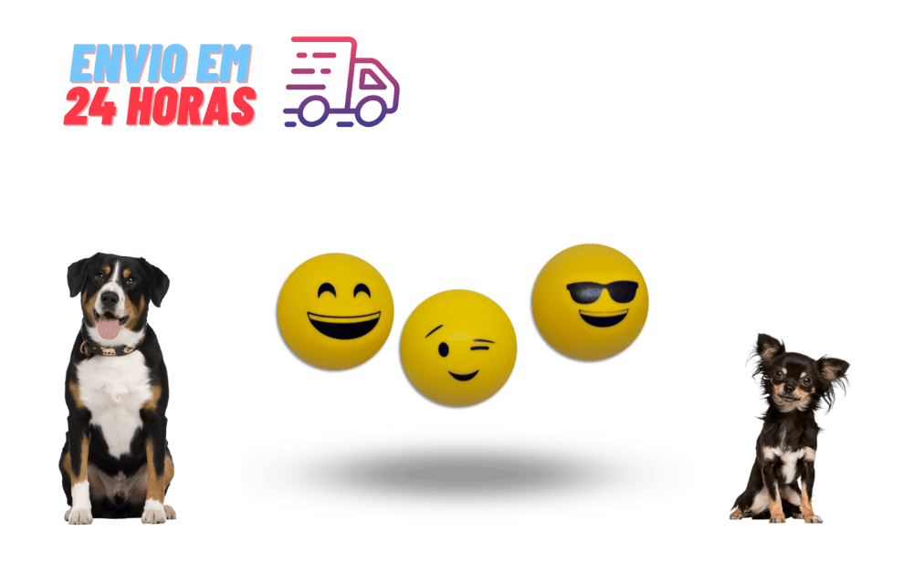 Brinquedo Mordedor Para Cachorro Pet Bolinhas Divertidas Emoji Lisa
