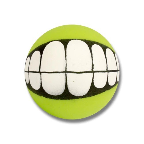 Kit 03 Brinquedos Bolinhas com Estampa de Sorriso para Pet Cachorro Adestramento
