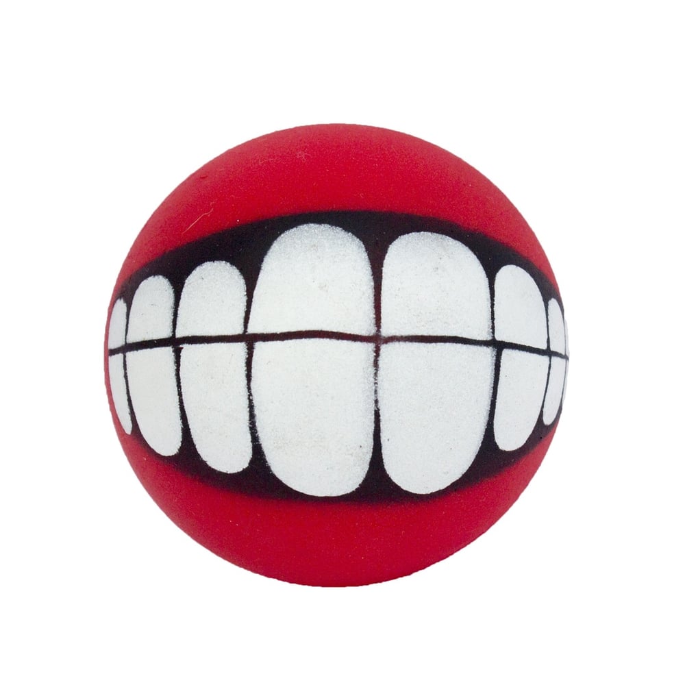 Kit 03 Brinquedos Bolinhas com Estampa de Sorriso para Pet Cachorro Adestramento