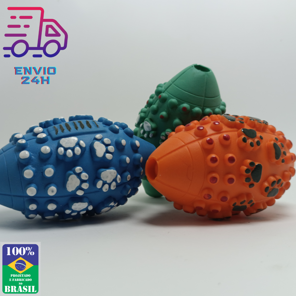 Brinquedo Cachorro Mordedor Futebol Americano Adestramento Pet