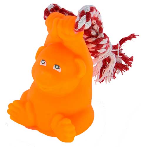 Kit Brinquedo Para Cachorro Mordedor Castorzinho + Macaquinho Brincalhão Interação Pet