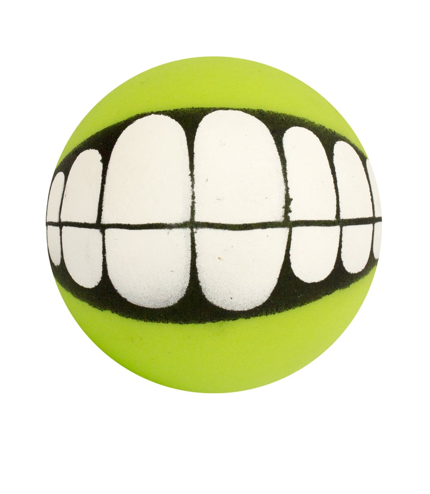Brinquedo Bolinha com Estampa de Sorriso para Pet Cachorro Adestramento
