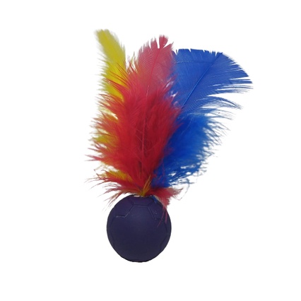Bolinha Interativa Para Gatos Brinquedo Catball Com Penas