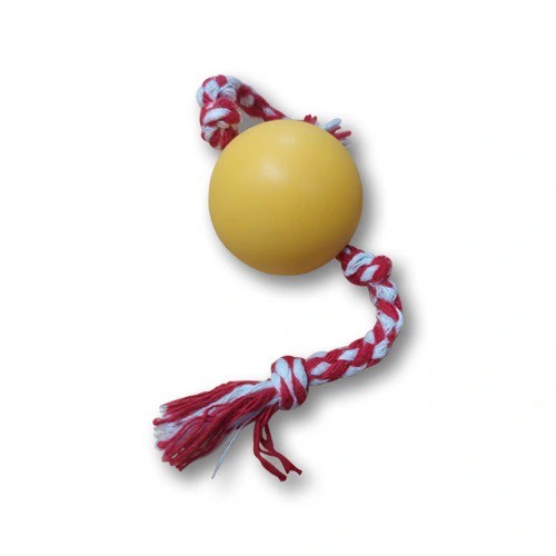Kit 02 Brinquedos Para Cachorro Bolinha Lisa com Corda 100% algodão Pet