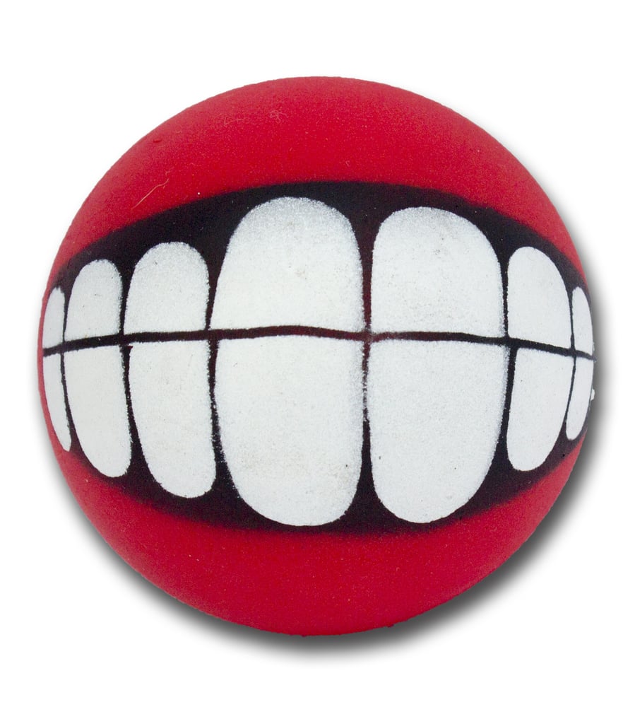 Brinquedo Bolinha com Estampa de Sorriso para Pet Cachorro Adestramento