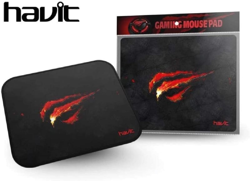 Mousepad Gamer 25 x 21cm Havit MP837 Preto com Vermelho