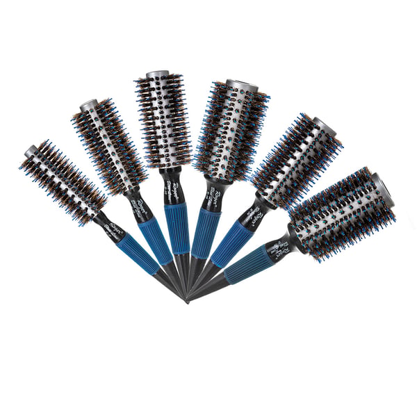 Kit  Escova para cabelo Roger Blue c/ 6 unidades
