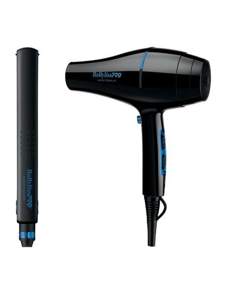 Kit Secador + Prancha Nano Black BabylissPro By Roger 