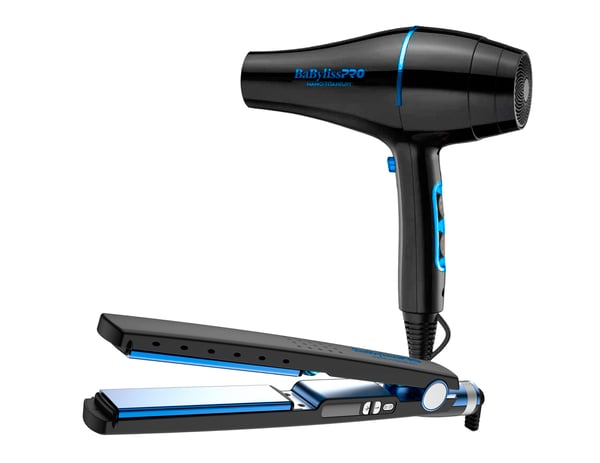 Kit Secador + Prancha Nano Black BabylissPro By Roger