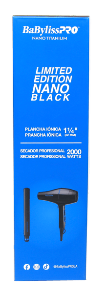 Kit Secador + Prancha Nano Black BabylissPro By Roger 