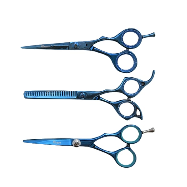 Kit com 3 tesouras Roger Blue Kit com 3 tesouras Roger Blue