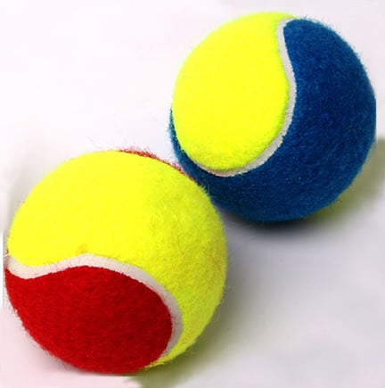 Bola de Tênis para Cães de Borracha Pequena - Cores sortidas