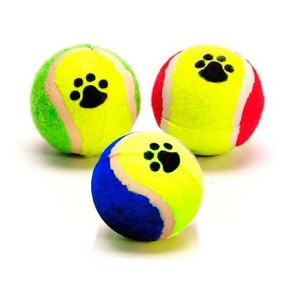 Supply Pet Bola de Tênis para Cães de Borracha 1 Supply Pet Bola de Tênis para Cães de Borracha 1