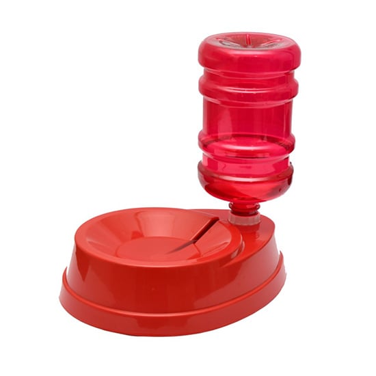 Bebedouro Pet  Dosador Automático 1 Litro - Vermelho