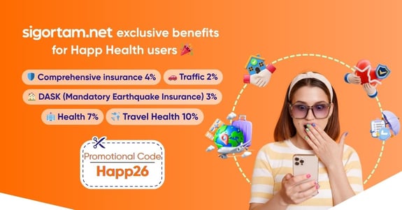 Privileges for Happ Health Users from Sigortam.net