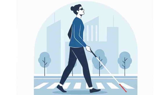 beyaz baston, beyaz baston görme engelliler haftası, beyaz baston ne demek, beyaz baston günü, görme engelliler farkındalık, erişilebilirlik, engelli hakları, Happ Health
