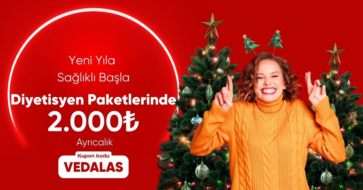 Diyetisyen Paketlerinde 2.000₺ Yıl Sonu Ayrıcalığı