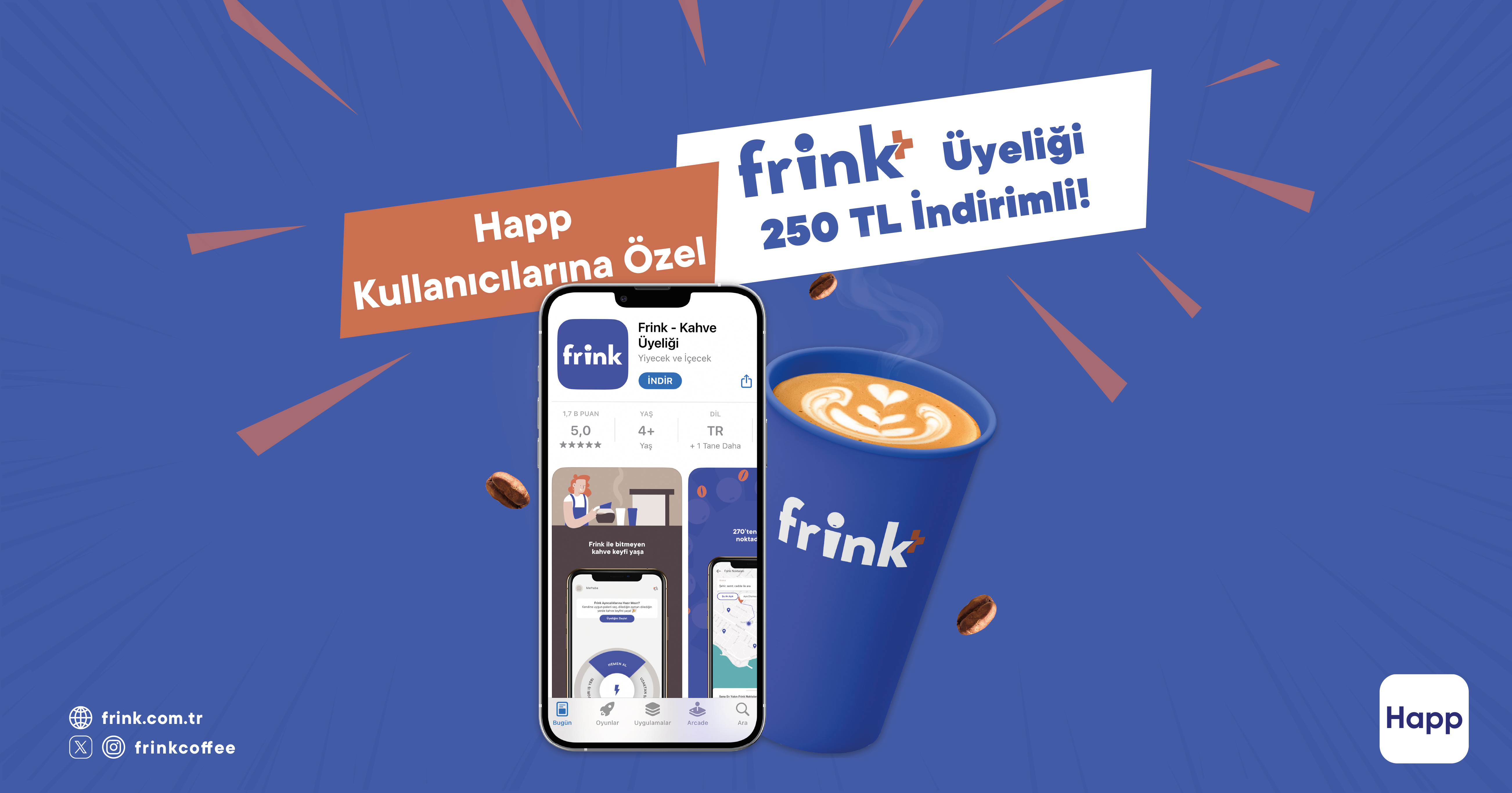 Exclusive Discount for Happ Users on Frink Coffee Subscription