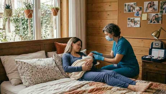 doğum sonrası evde sağlık hizmetleri, lohusalık dönemi bakım, evde sağlık hizmeti, doğum sonrası anne bakımı, evde hemşire hizmeti, evde doktor hizmeti, lohusa bakımı, happ health