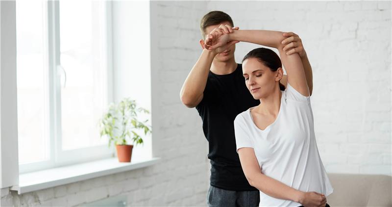 Physical Therapy Doctor Examination at Home