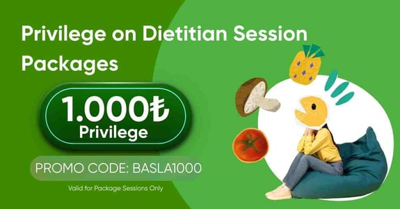 1,000 TL Privilege on Dietitian Session Packages