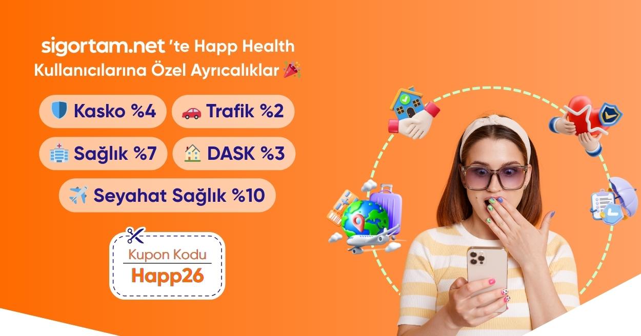 Sigortam.net’ten Happ Health Kullanıcılarına Özel Ayrıcalıklar