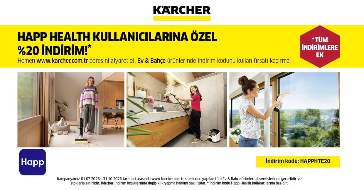 Happ Health’e Özel Kärcher Ev & Bahçe Ürünlerinde %20 Ayrıcalık