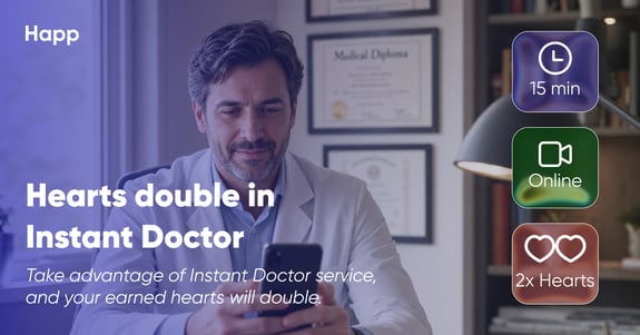 Hearts Double with Instant Doctor