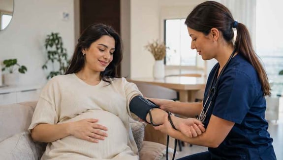 hamilelikte evde hemşire, gebelikte evde bakım, evde hemşirelik, gebelik takibi, anne adayı bakımı, evde sağlık hizmetleri, happ health