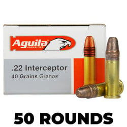 Aguila Interceptor Hyper .22 LR 40gr 50 Rounds