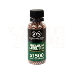 Outdoor Outfitters Premium Steel Copper Coated Match Grade .177 BBs 1500 Rounds