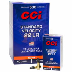 CCI Standard Velocity Target .22 LR 40gr LRN 500 Rounds