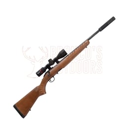 Ruger American Rimfire Wood Threaded .22 LR + Burris Fullfield 3-12x42mm Plex KSB + Suppressor