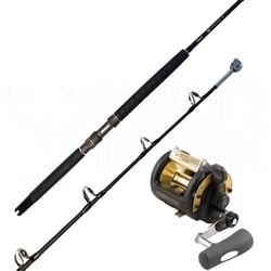 Okuma X-Factor II Overhead Rod 5'8" 24kg Roller Tip + Shimano Triton TLD 2 Speed Fishing Reel TLD 50LRS
