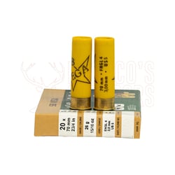 S&B Vega 20ga 70mm 26gm #4 Shot 10 Rounds