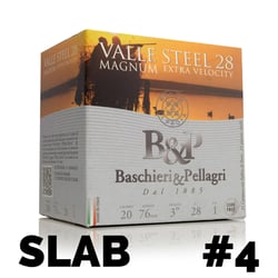 B&P Valle Steel 20ga 3" 28gm #4 250 Rounds