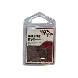 Black Magic Inline Eye Hook Small Pack Size 2