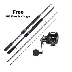 Daiwa TD Tierra 661 Rod PE 1-2 + Daiwa Saltist X 150 BC Baitcaster Reel + PE Line + Daiwa Kohga Slow Jig