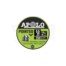 Apolo Pointed Airgun Pellets .22 18gr 250 Rounds