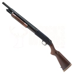Mossberg 500 Retrograde Persuader Walnut Cyl Bore 12ga with Heat Shield