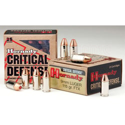 Hornady Critical Defence 9mm 115gr FTX