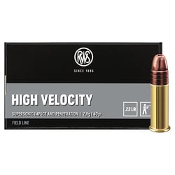 RWS High Velocity .22 LR 40gr LRN 50 Rounds