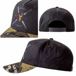 Hunters Element Cross Cap Black Desolve Veil Camo One Size